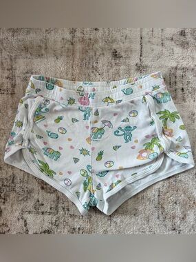 Roller Rabbit Girls Size 10 Shorts Beach Tropical Monkey Elephant Print Pima